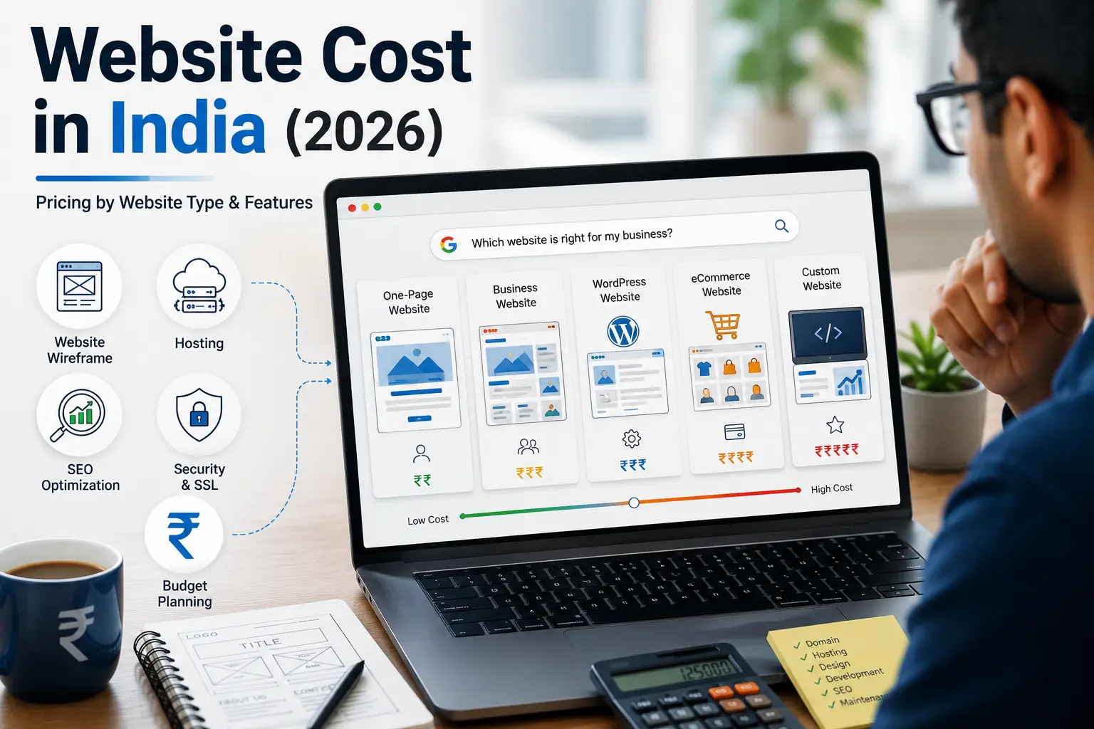 Website cost in India 2026 - pricing overview